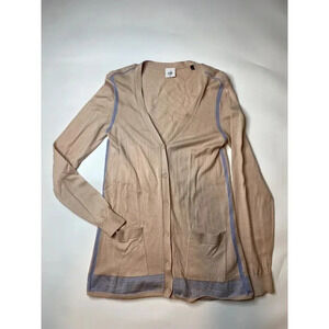Cabi Lucy Sweater Women's XS Button Front Lightweight Pink Gray Cardigan 5288